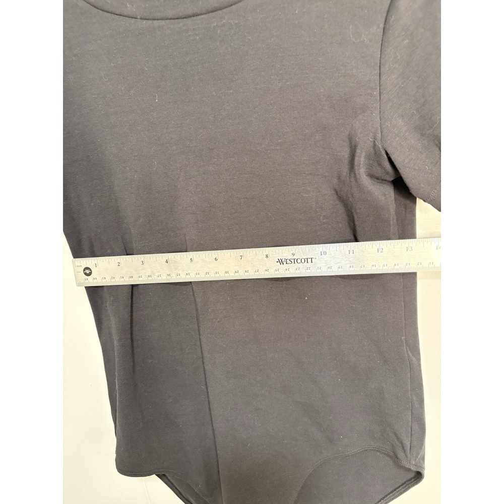 Mango Pop Black Long Sleeve Round Neck Body Suit Size L - Picture 4 of 4